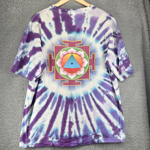 Vintage 1990s White Tara Purple Tie-Dye T-Shirt Not Fade Away Graphics sz XL - Picture 3 of 11